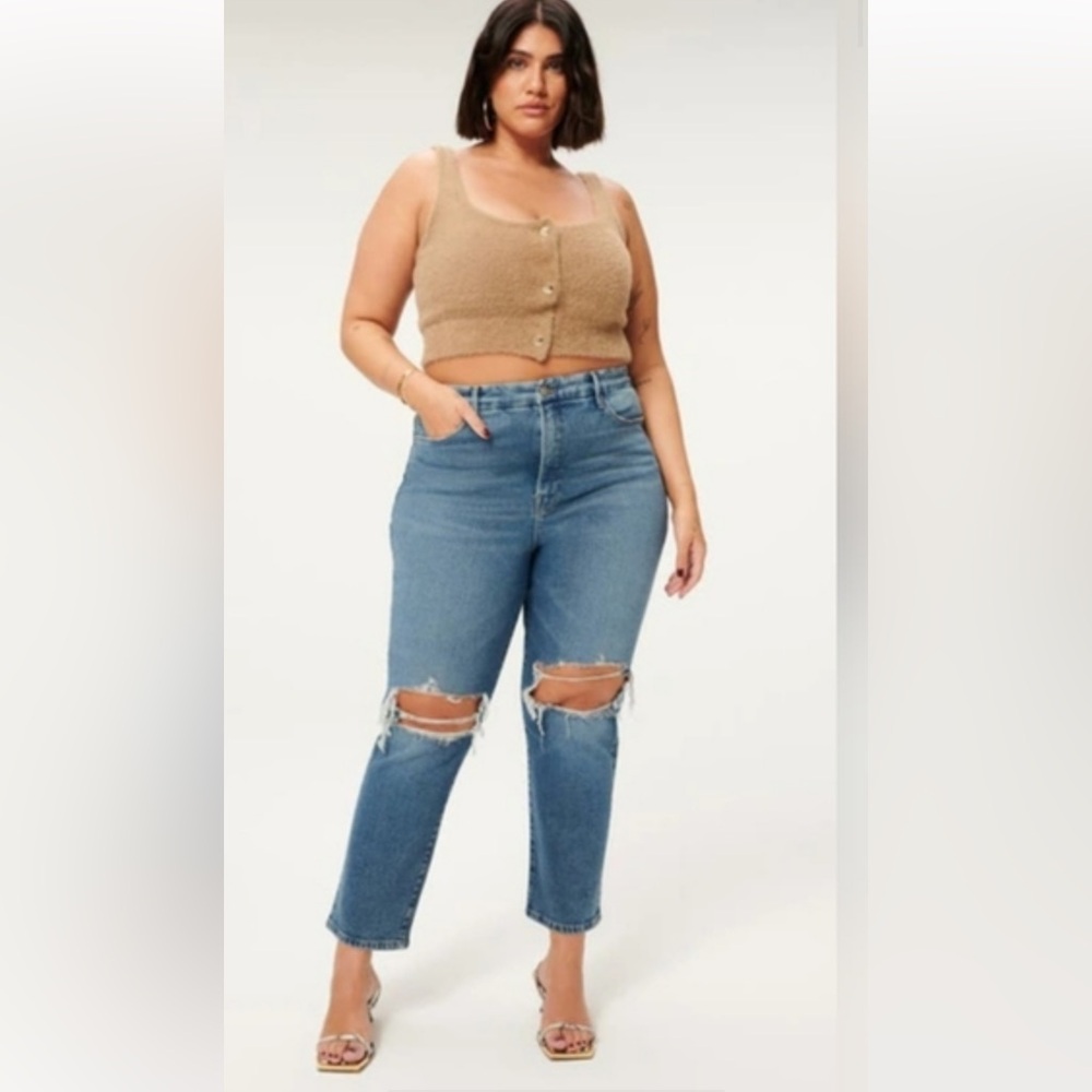 GUC GOOD AMERICAN Good Vintage distressed jeans plus size 18
